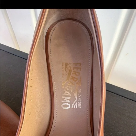 Salvatore Ferragamo Brown Leather Pumps 11 B - Picture 2 of 5